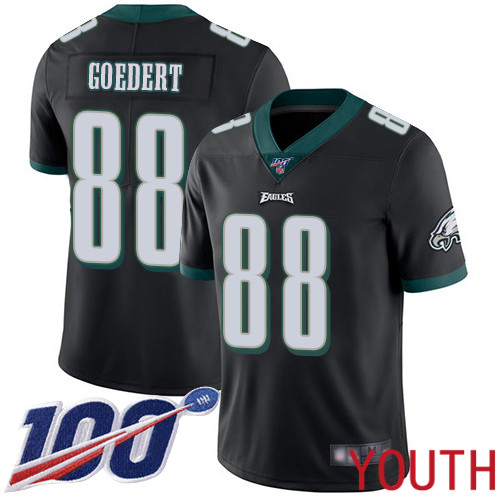 Youth Philadelphia Eagles 88 Dallas Goedert Black Alternate Vapor Untouchable NFL Jersey Limited Player